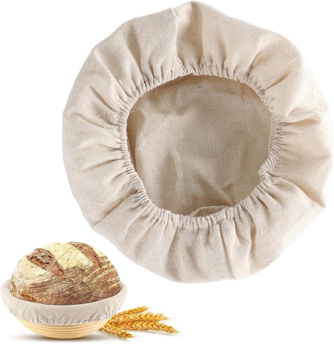 Brood Gisting Doeken - Broodhoes Bakken - Brood Gisting Verbeteren - Duurzaam Katoenmix - 23 cm - Meerkleurig
