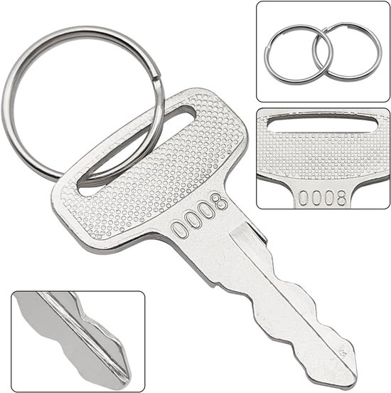 Set van 4 Golfkar Sleutels en Sleutelhangers, Vervangende Socket Sleutels, Geschikt voor JU2-H2511-00/8000, Ideaal voor Golfcart Accessoires en Onderhoud — afbeelding 4