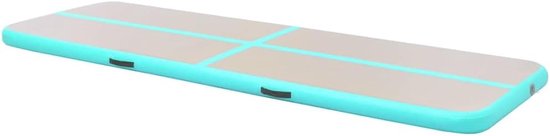 Opblaasbare Gymnastiekmat - Airtrack Turnmat - Thuis Trainen - Schokabsorberend PVC - 700 x 100 cm - Groen — afbeelding 5