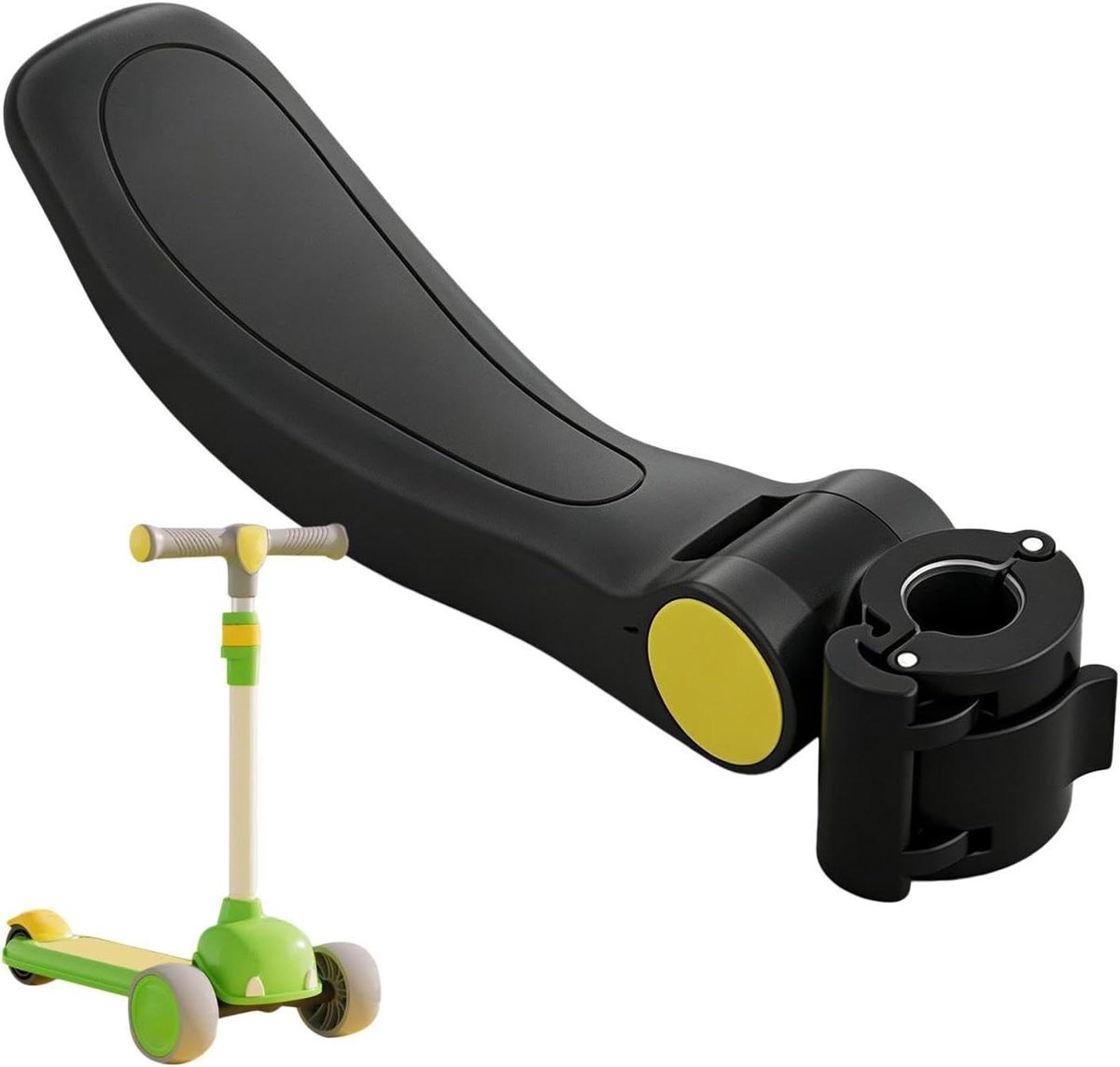 Kinderstep Zadel - Step Stoeltje - Comfortabel Rijden - Inklapbaar en Verstelbaar - 40 x 10 cm - Zwart