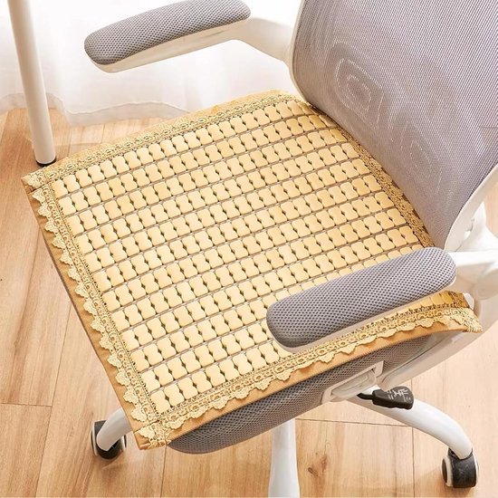 Zomer Slaapmat - Bamboe Mat Bed - Koel Slapen - Natuurlijk Bamboe Materiaal - 70x150cm - Geel — afbeelding 5