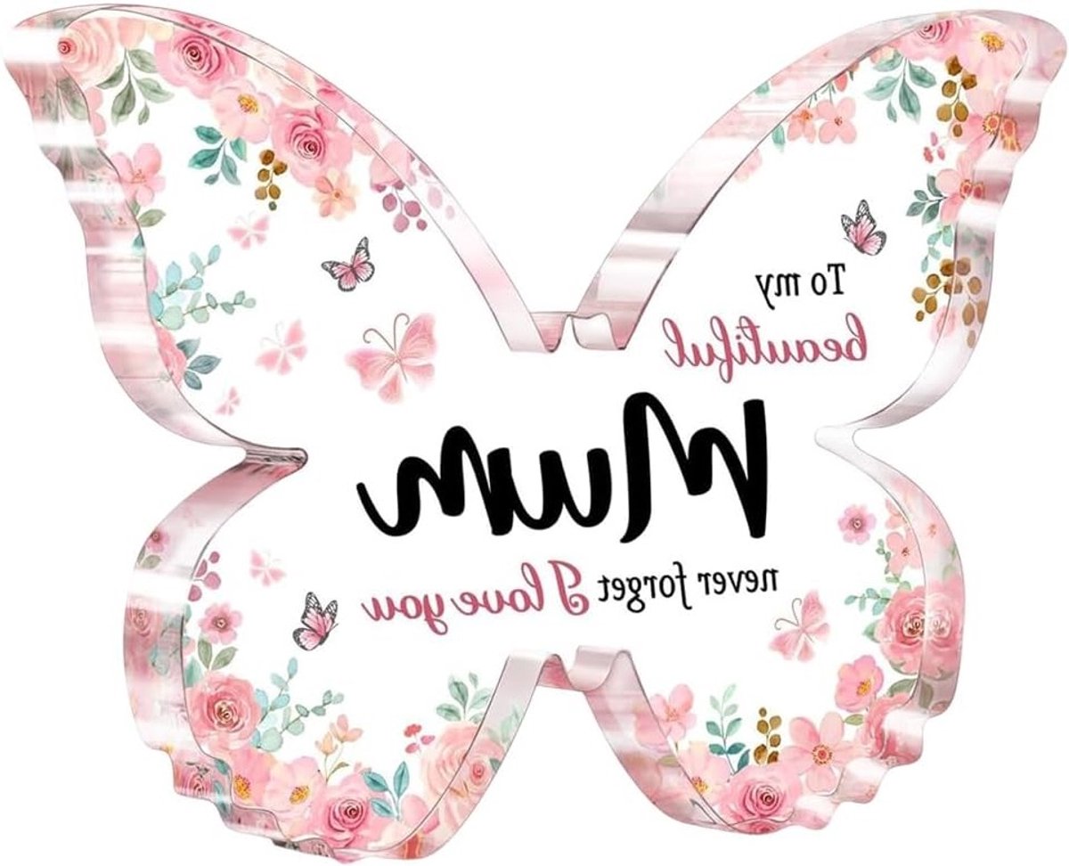 Unieke Moederdag Cadeaus voor Dochter - Acryl Vlinder Decoratie en Persoonlijke Geschenken