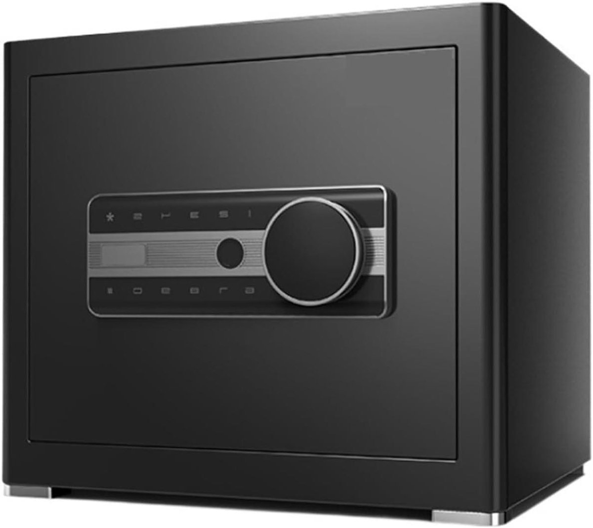 Elektronische Kluis - Thuiskluis Vingerafdruk - Waardevolle Spullen Opslaan - Dubbel Alarmsysteem - 40D x 35W x 35H cm - Noir