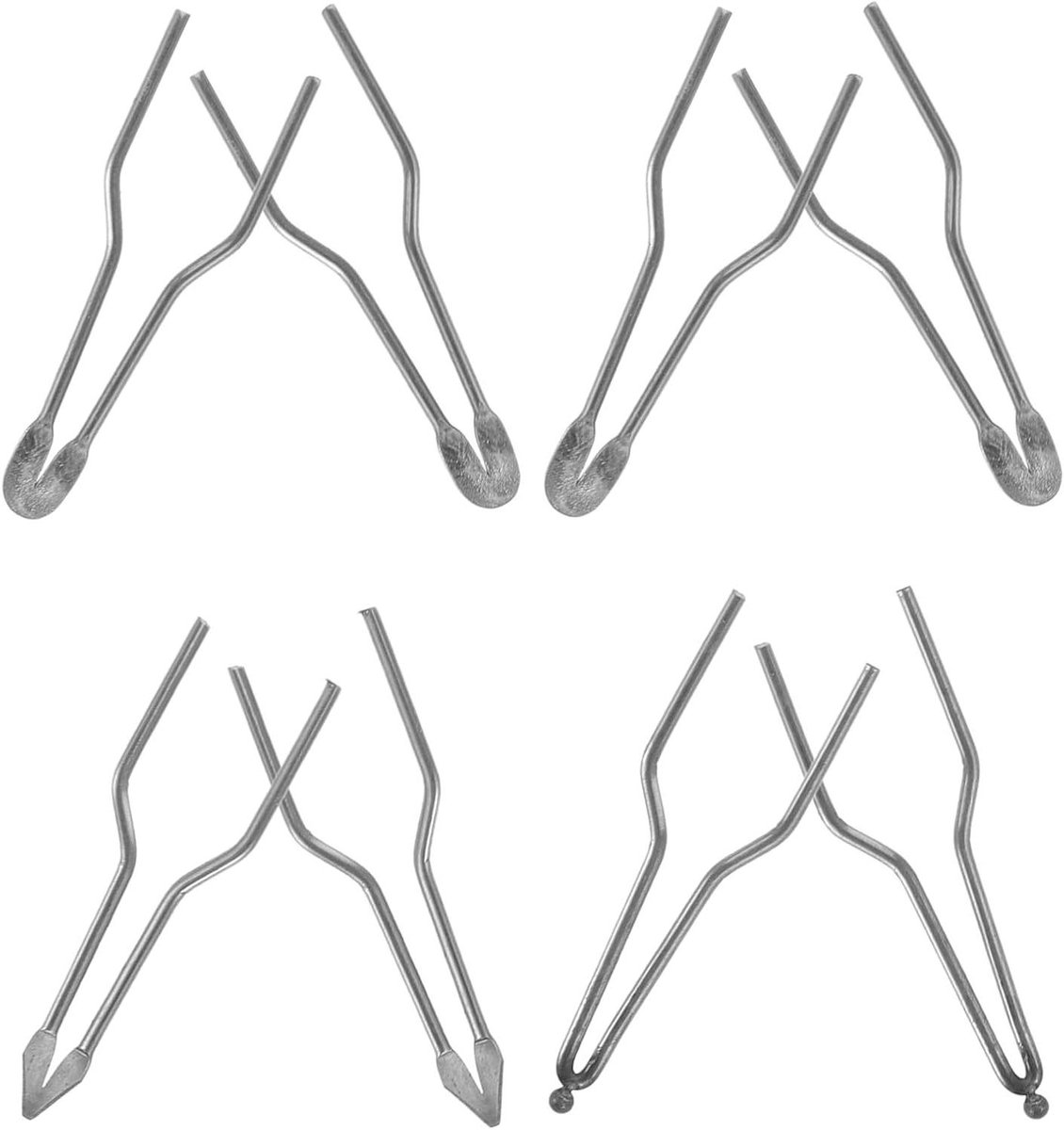 Pyrografie Punten Set - Houtbrand Tips - Houtbrand Knutselen - Duurzame Verwarmingsdraad - 3 cm - Zilver