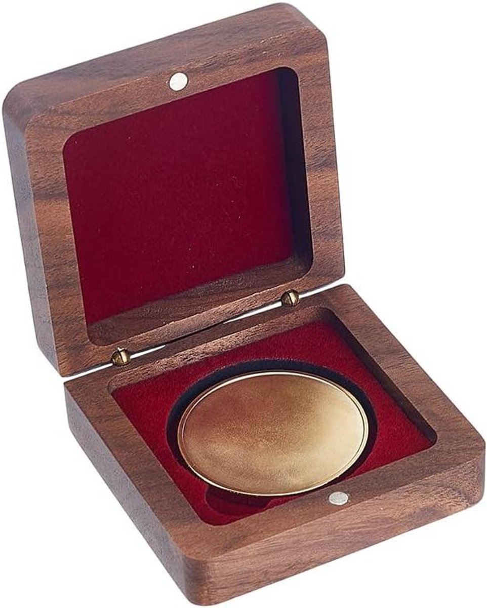 Munt Display Box - Munt Houder - Munten Tonen - Verborgen Magneet - 68x68x27 mm - Donkerrood