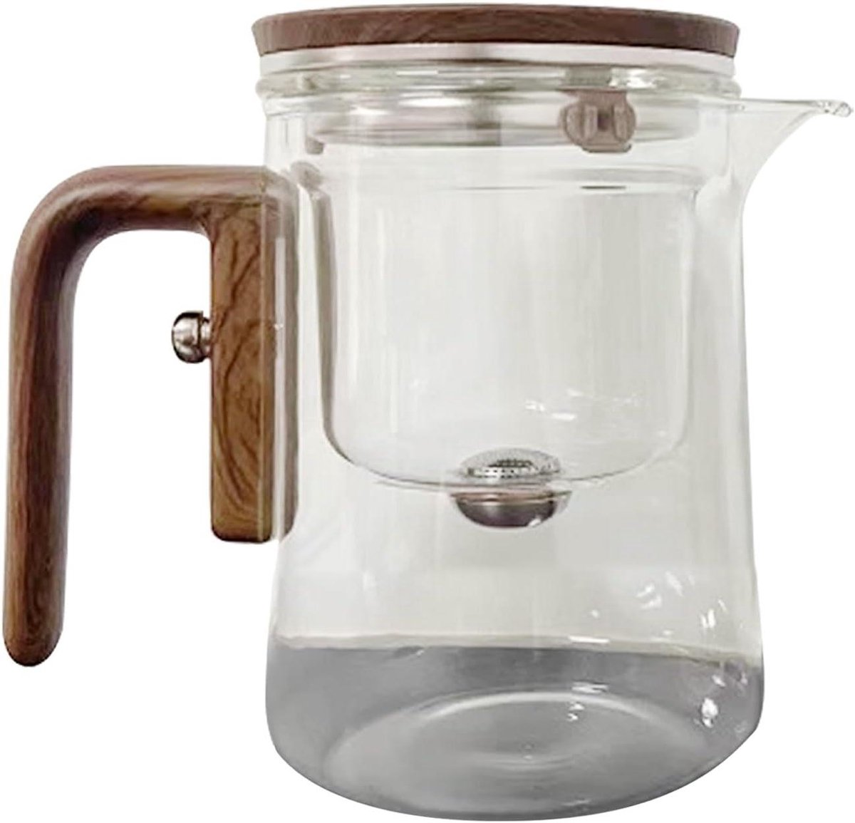Glazen Theepot - Thee Karaf - Losse Thee Zetten - Waterscheidingssysteem - 500 ml - Transparant