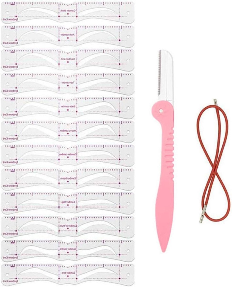 Wenkbrauw Sjabloon - Mal voor Wenkbrauwen - Wenkbrauwen Vormen - Herbruikbaar Multi-Style - 19 cm - Niet gespecificeerd
