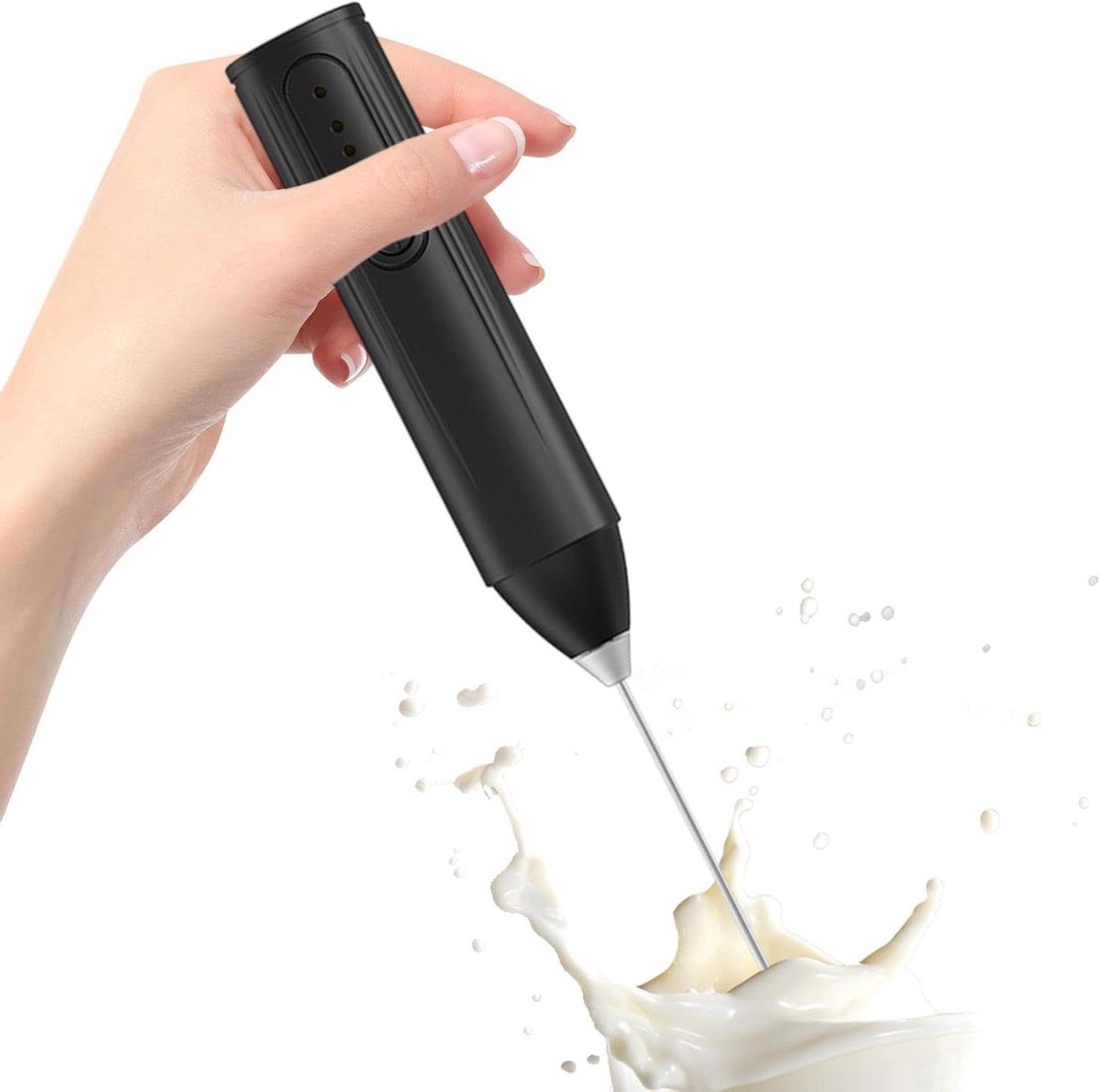 Melkopschuimer - Koffie opschuimer - Koffiebereiding - Instelbare Snelheden - 22 cm - Zwart