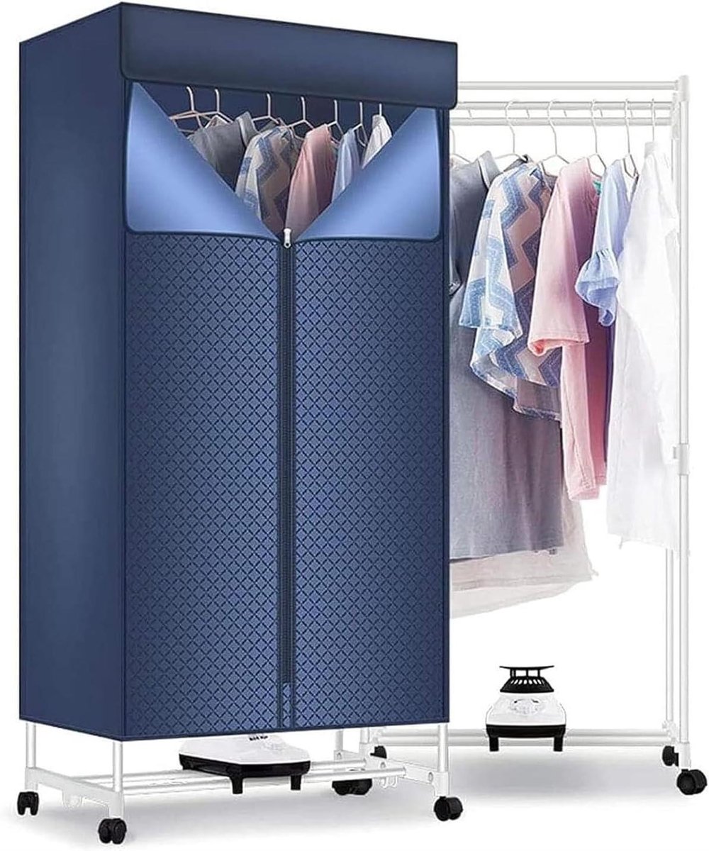 Verwarmd Droogrek Wasdroger Elektrisch Kleding Drogen Dubbele Lagen Ontwerp 152 cm Grijs
