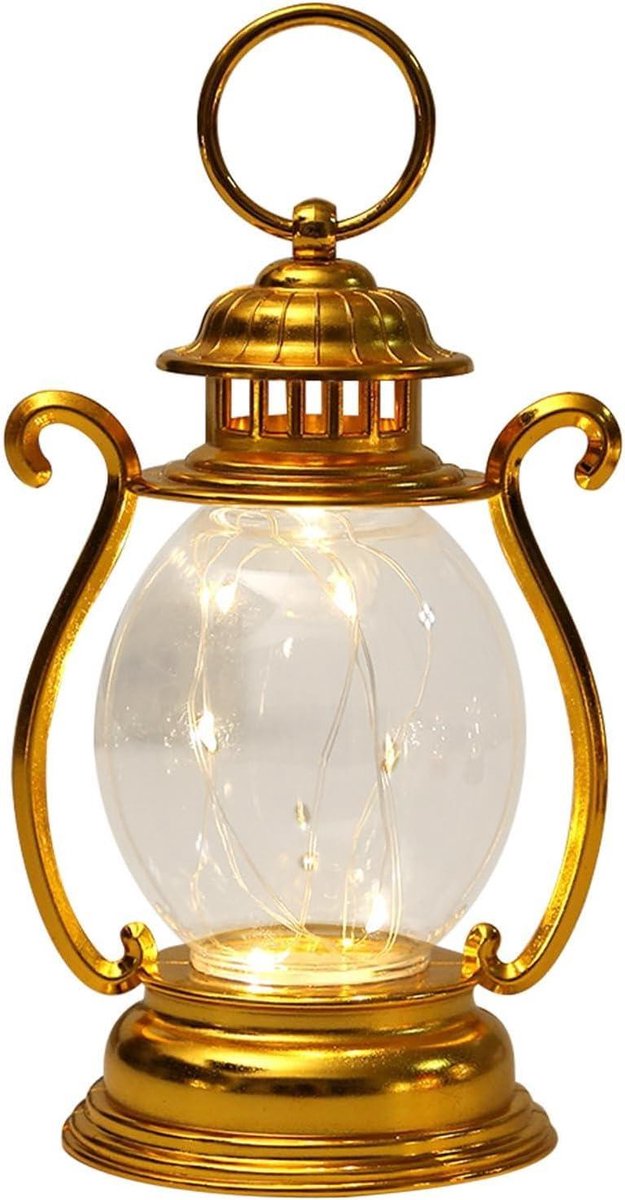 Decoratieve led-lantaarn - Hanglamp retrostijl - Sfeerverlichting creëren - Draagbaar batt