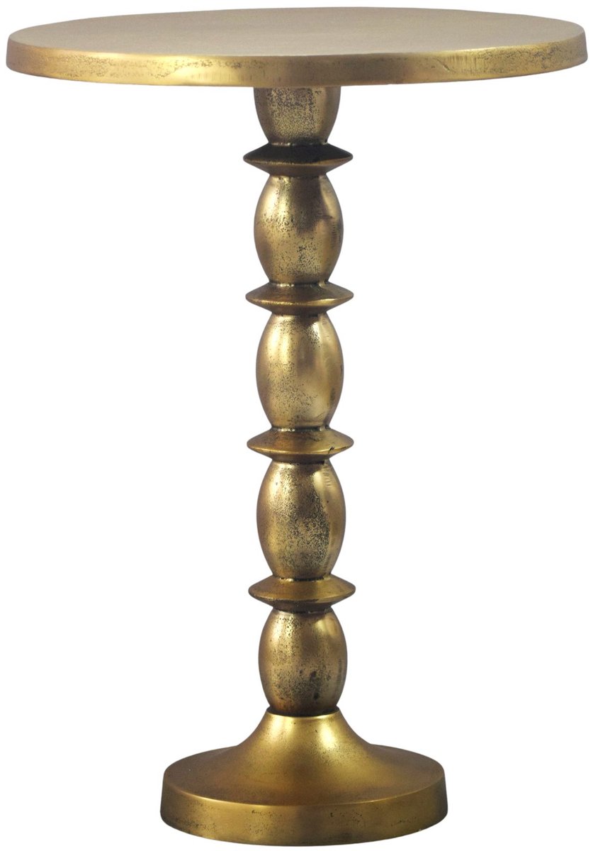 Bijzettafel - Salontafel - Goudkleurig - Aluminium - Handgemaakt - 40 cm