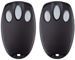 Set van 2 vervangende draagbare garagedeurafstandsbedieningen voor Chamberlain Liftmaster Motorlift 94335E 84335E ML700 ML500 ML850 Merlin+ C945 C840 Security+ 433,92 MHz