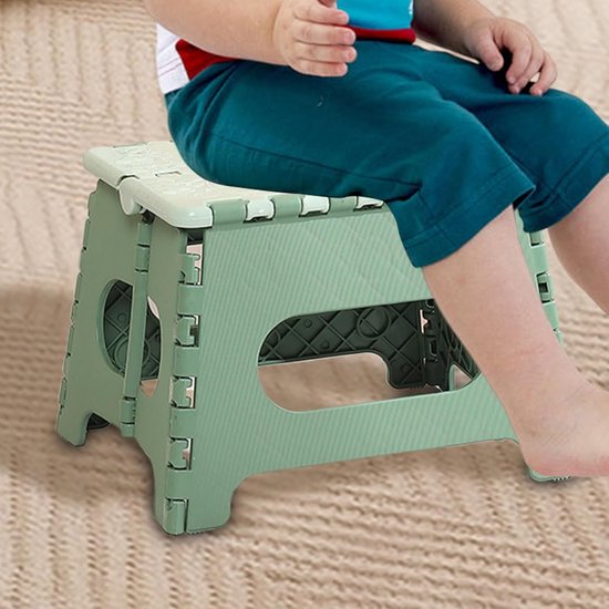 Klapkruk - Opvouwbare stoel - Ruimte besparen - Compact ontwerp - 37 cm hoog - Groen — afbeelding 4