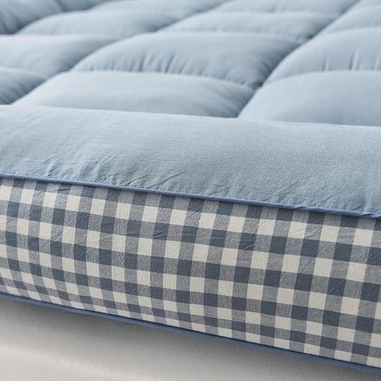 Japanse Futonmatras - Vloermat Slaapmat - Comfortabel Slapen - Opvouwbaar Draagbaar Ontwerp - 90 x 200 cm - Grijs — afbeelding 4