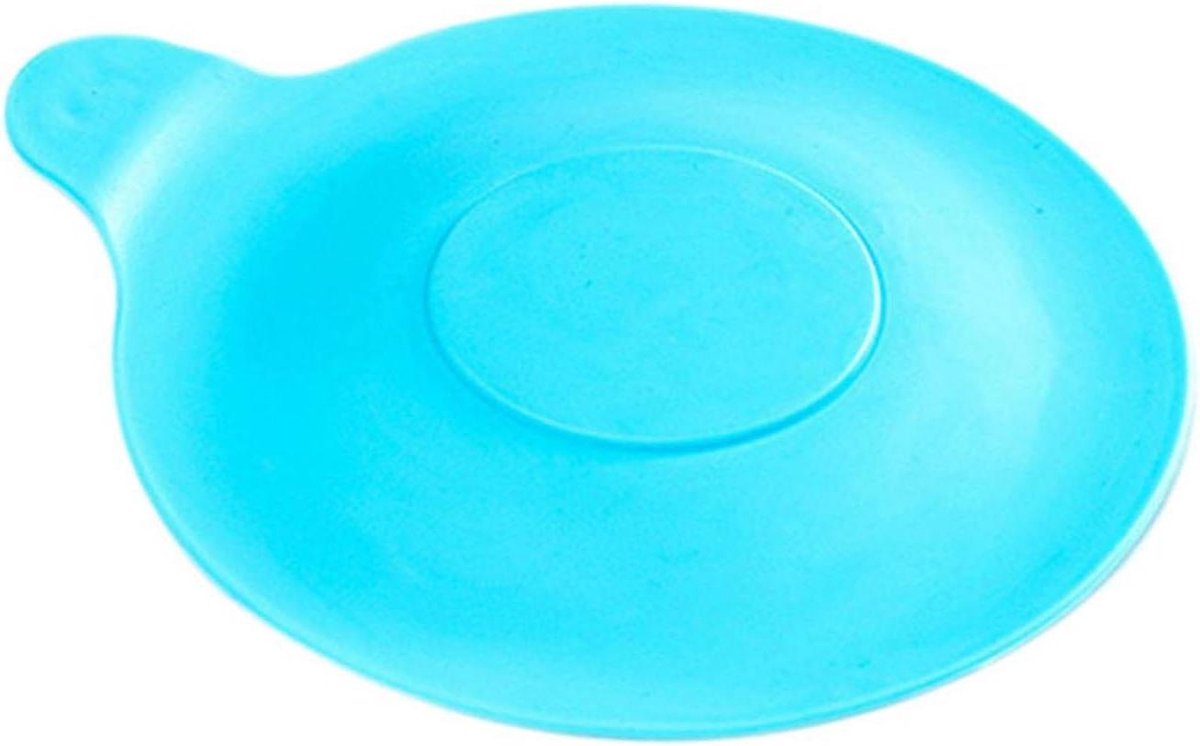 Wastafelstopper Badstop - Afvoerplug Haarvanger - Water Opslaan - Sterke Afdichting Zuignap - 13 x 13 cm - Blauw