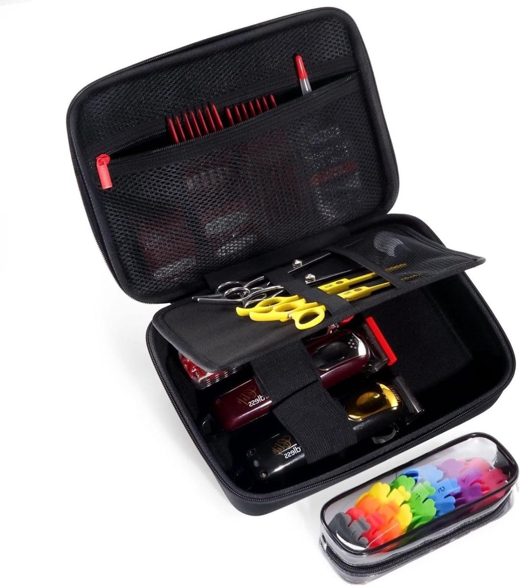 Oliebestendige kapperstas voor tondeuses, scharen en accessoires - handige organizer voor kappersbenodigdheden en gereedschap