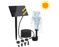 Zonne-waterpomp - Solar fonteinpomp - Vijver decoreren - 6 Sproeiers - 15.5 cm - One Color