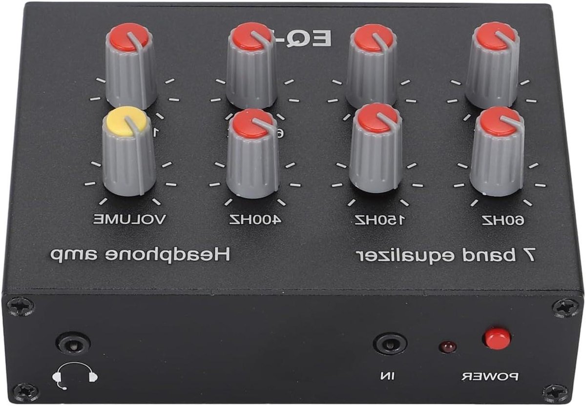 Auto Geluids Equalizer - 7 Band EQ - Muziek Verbeteren - Aluminium Legering - 18 x 12 x 6 cm