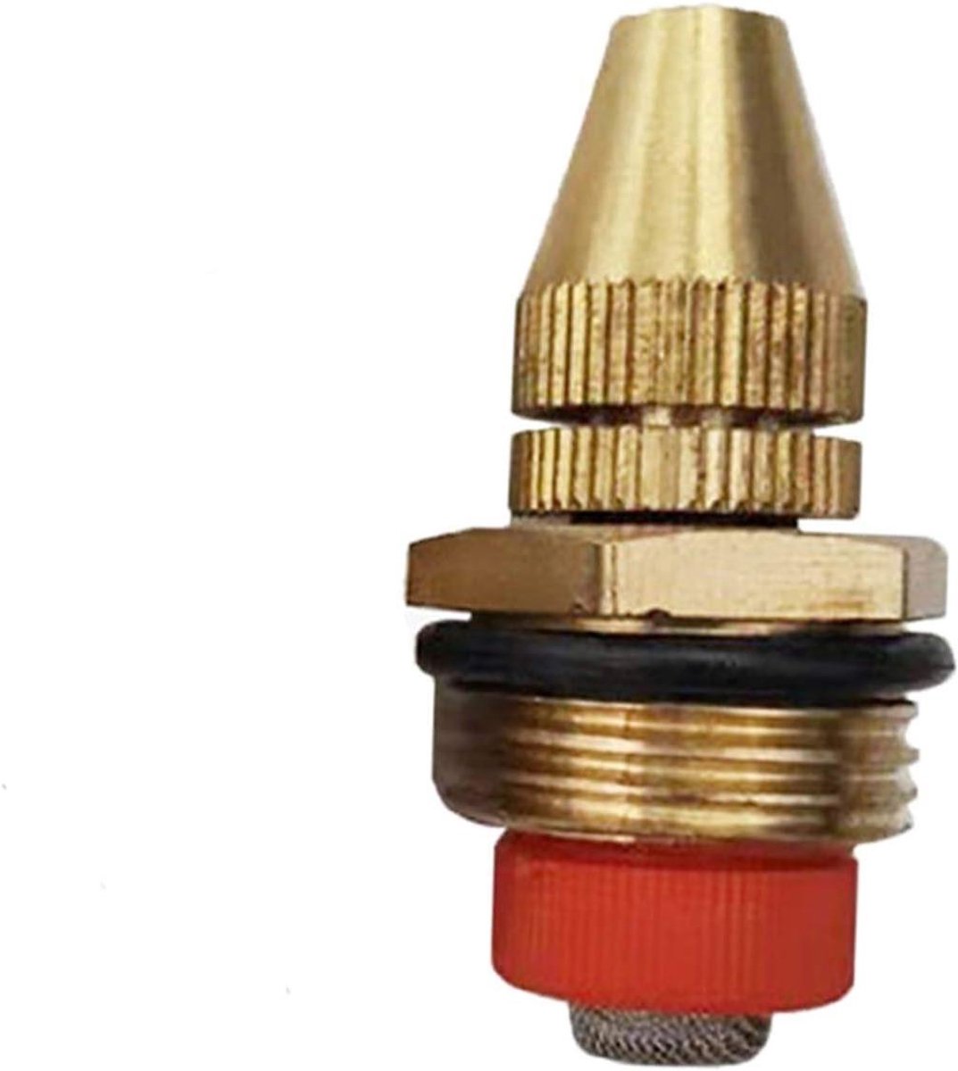 Messing Sproeiers - Tuinsproeiers Verstelbaar - Gazon Besproeien - Uniforme Waterverdeling - 0.2-1 meter bereik - Geel