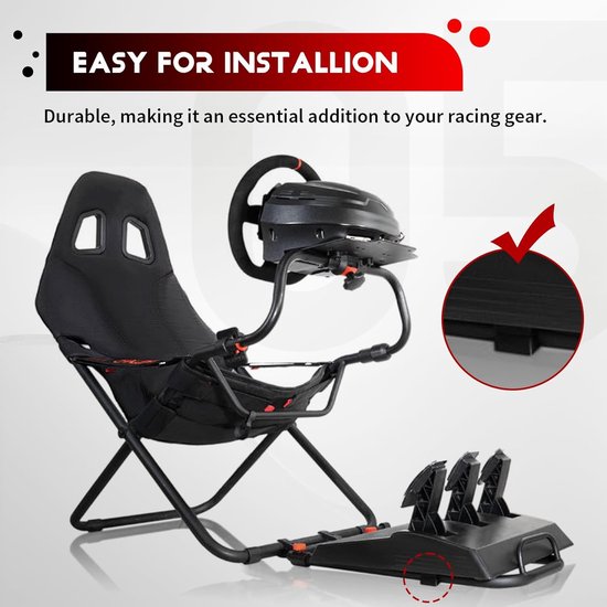 Racepedaal Houder - Pedaal Mount - Sim Racing - Verbeterde Stabiliteit - 12x12x10 cm - Zwart — afbeelding 4