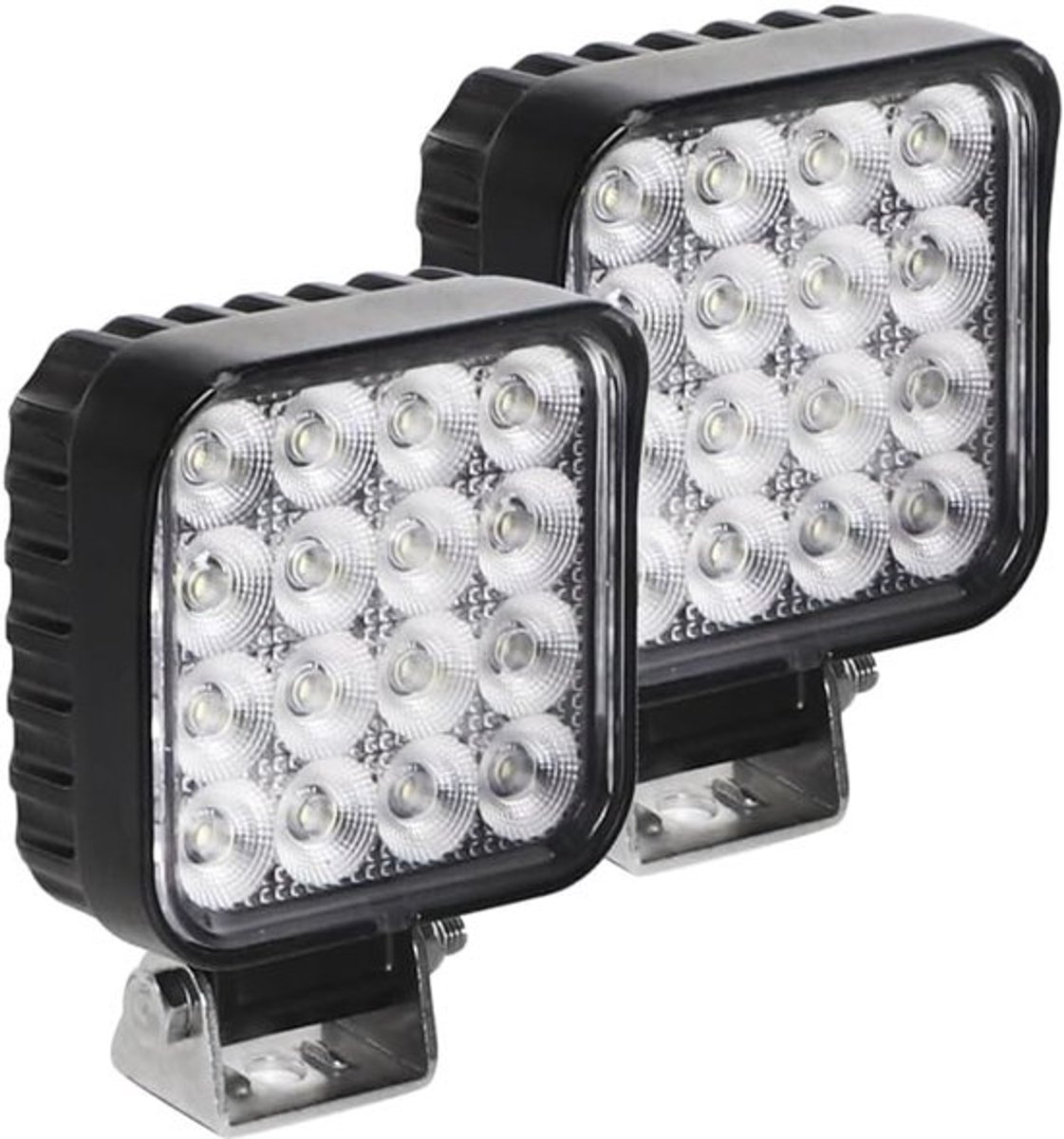 Candala 2 stuks LED-werklamp - (compatibel 12V-50V) - boten en andere voertuigen - zwart.