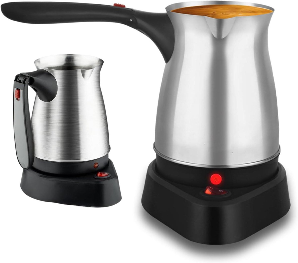 Elektrische Koffiepot - Turkse Koffiezetter - Snel Koffie Zetten - Snelle Verwarmingsbasis - 500 ml Capaciteit - Zilver