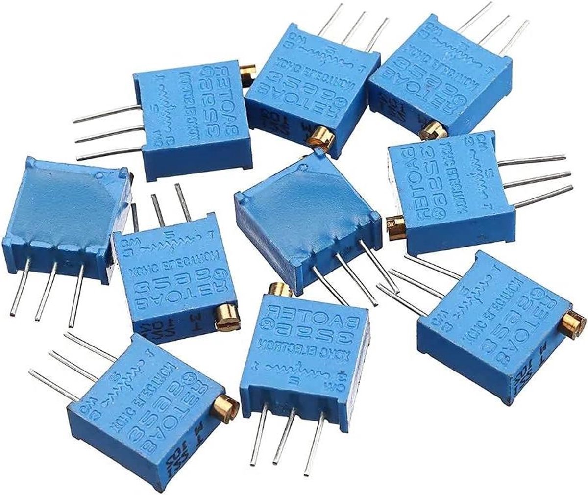 Trimmer Potentiometer - Variabele Weerstand - Elektronica Projecten - Cermet Weerstand Materiaal - 30 Stuks - Blauw