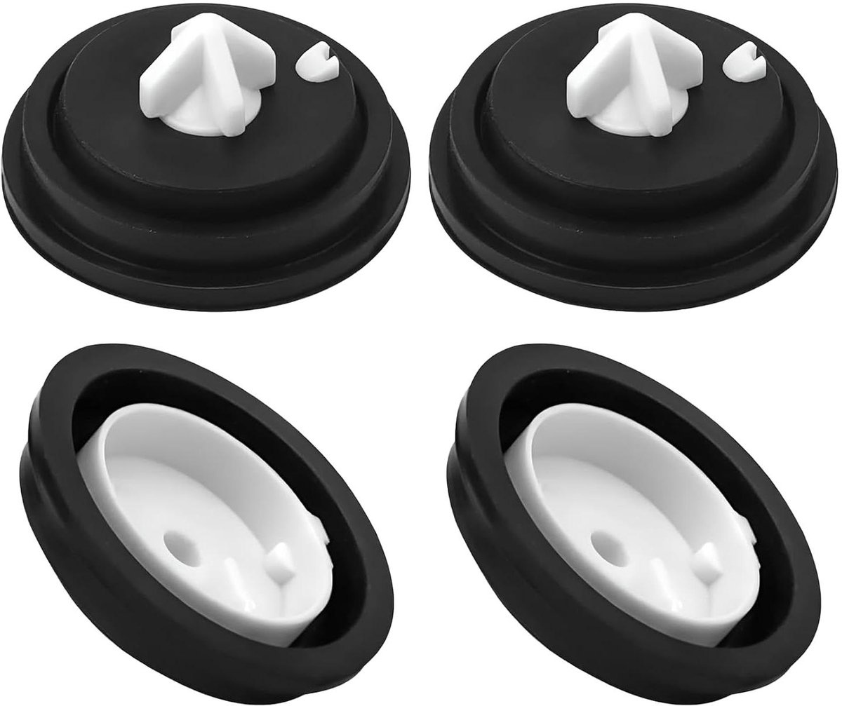 Toilet Spoelonderdelen - Membraan Vlotterventiel - Toilet Reparatie - Optimaliseert Werking - 4 Stuks - Zwart