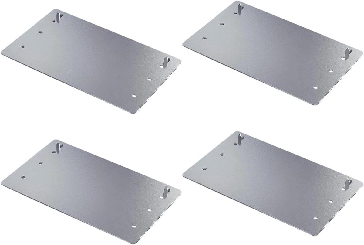 Nagelbeschermers - Leidingbescherming - Leidingen Beveiligen - Zelfspijkerend Staal - 4 stuks 127x203 cm - Zilverkleurig