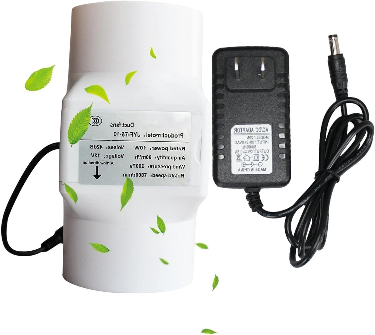 Kanaalventilator - Afzuigventilator - Luchtcirculatie - Afneembaar Hoofdgedeelte - 3 Inch