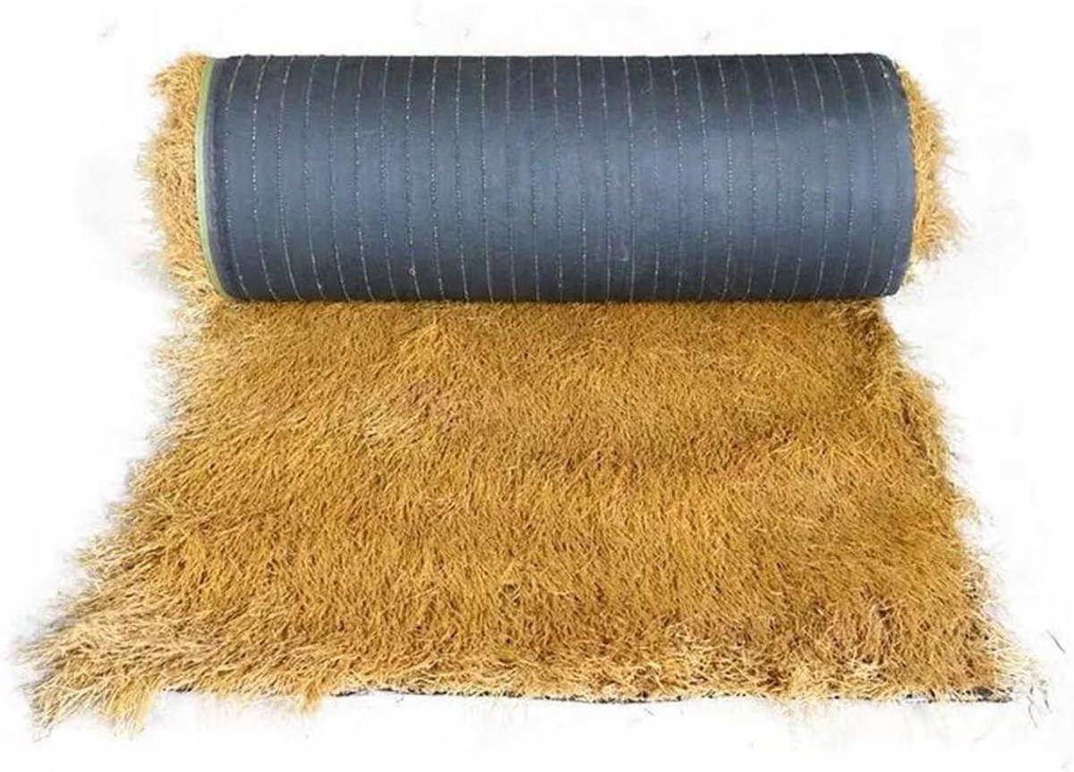 Kunstgras Dakrol - Rieten Mat - Decoratie Buiten - Waterdicht PE Materiaal - 0.8 x 3 m - Geel