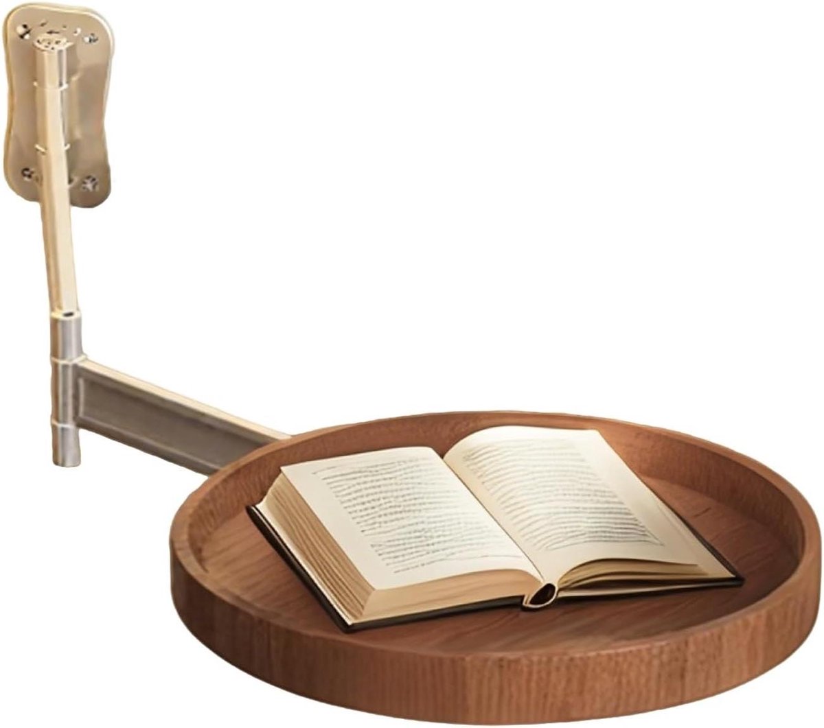 Klaptafel - Opklapbureau Wandbureau - Ruimte Besparen - Glad Oppervlak - Rond - Walnoot