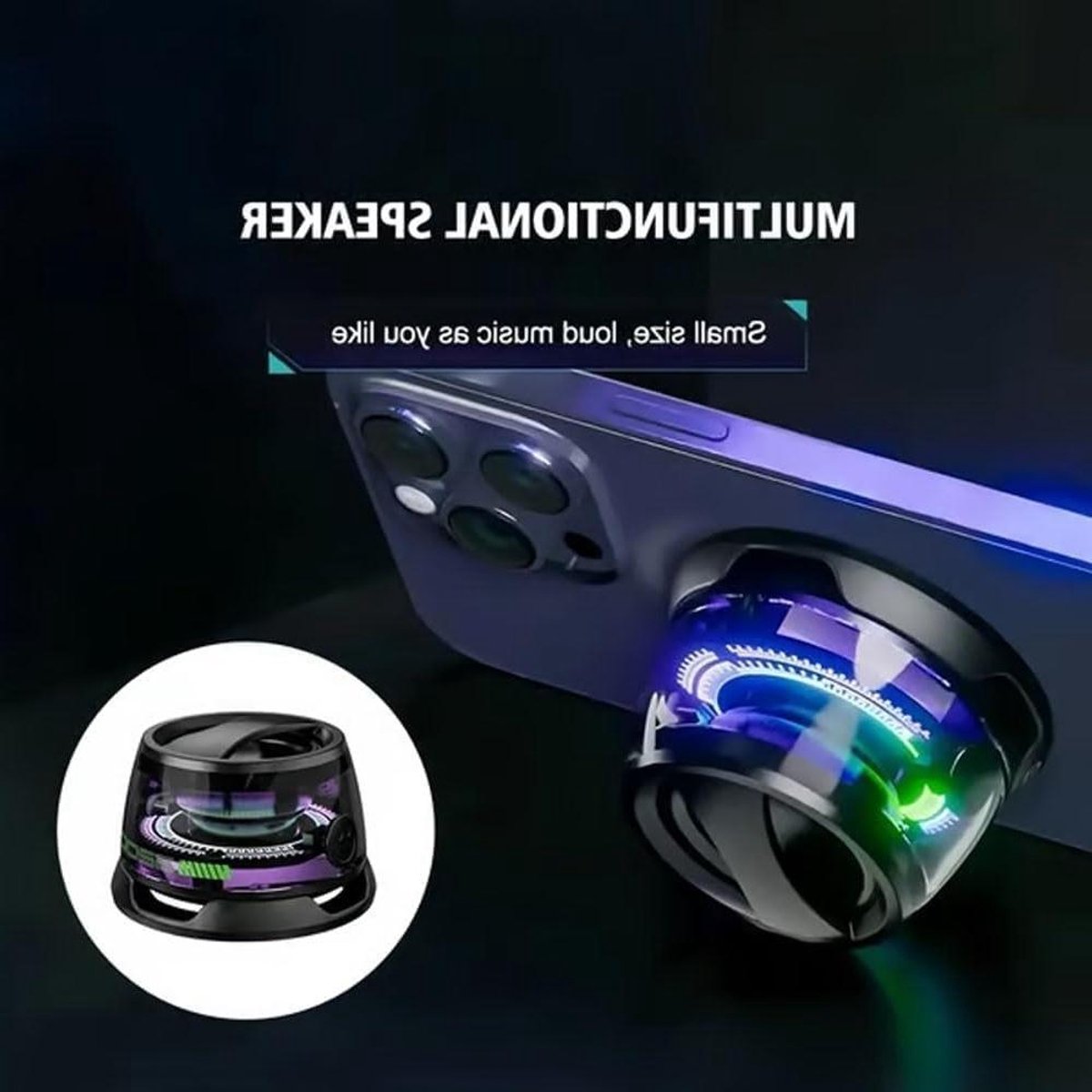 Draagbare Bluetooth Speaker - Mini Speaker Muziekbox - Muziek Luisteren Buiten - Sterke Magneet Bevestiging - 56x36mm - Groen