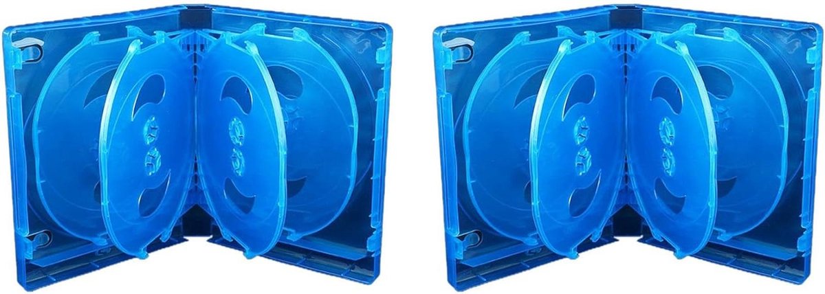CD Opbergdoos - DVD Hoesjes - Media Opslag - Dubbelzijdig Ontwerp - 10 Discs Per Stuk - Blauw