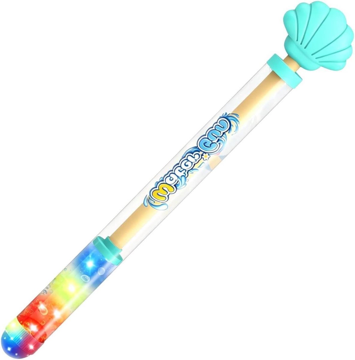Waterspuit met LED - Waterpistool Batterij - Buiten Spelen - Oplicht bij Tikken - 36 cm - Cyaan Blauw