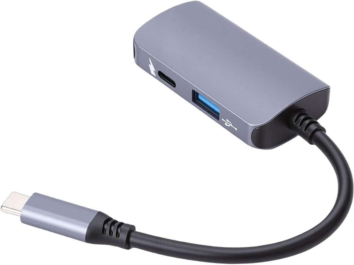 AR Bril Adapter - Hub Converter - Video Streamen - 4K 60Hz Uitvoer - PD 65W - Grijs