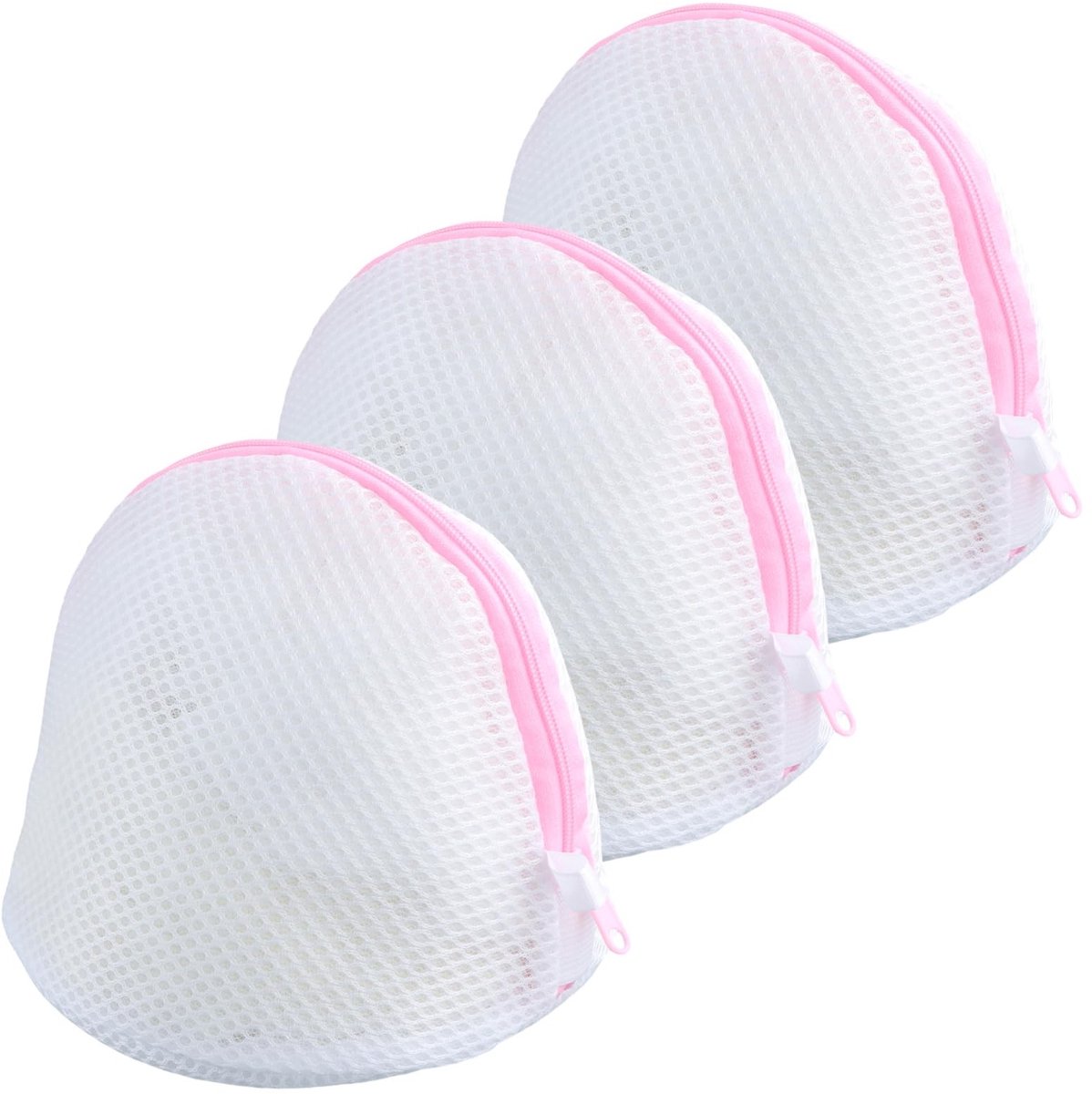 Dailygoody - Waszak voor Bh's - Bescherming voor Wasmachine - Roze Kleur - Herbruikbaar Wasnet - Ideaal voor Ondergoed en Babykleding - Set van 3