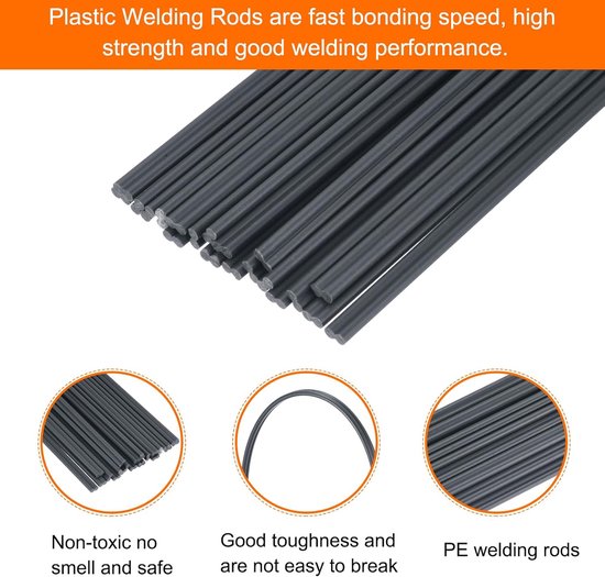Kunststof Lasstaven - PVC Strips - Kunststof Reparatie - Goede Lasbaarheid - 25 cm - Grijs — afbeelding 4