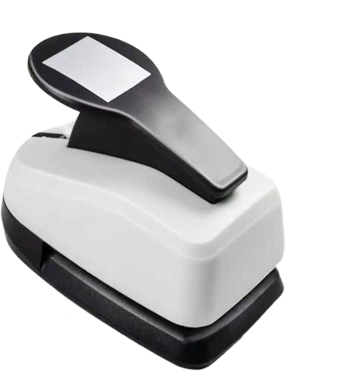 Vierkantepons - Papierstans - Kaarten Maken - Ergonomische Handgreep - Klein formaat - Zilver