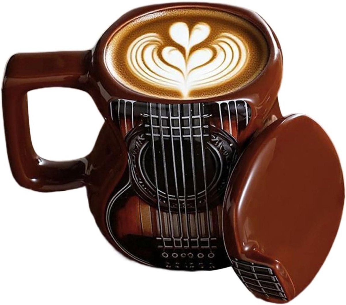 Gitaar Mok - Keramiek Drankhouder - Warme Dranken - 3D Gitaar Vorm - 500 ml - Gitaar Cup