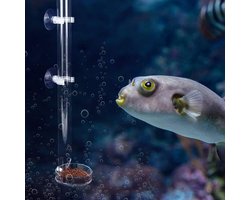 Aquarium Voerbuis - Voerdispenser Bakje - Vis Voeren - Efficiënt Voersysteem - 40 Cm Lengte - Transparant