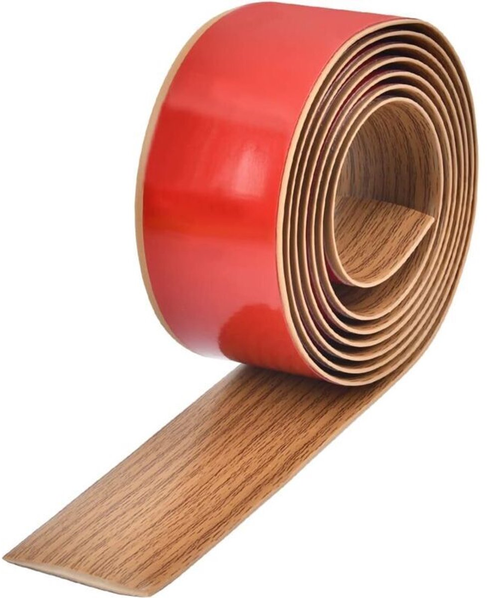 2,5geschikt voorer lange zelfklevende overgangsstrip, grijze houten drempelovergangsstrip, vloerbedekkingsstrip, gebruikt om de kieren tussen laminaatvloeren, massief houten vloeren en tegels af te dekken.