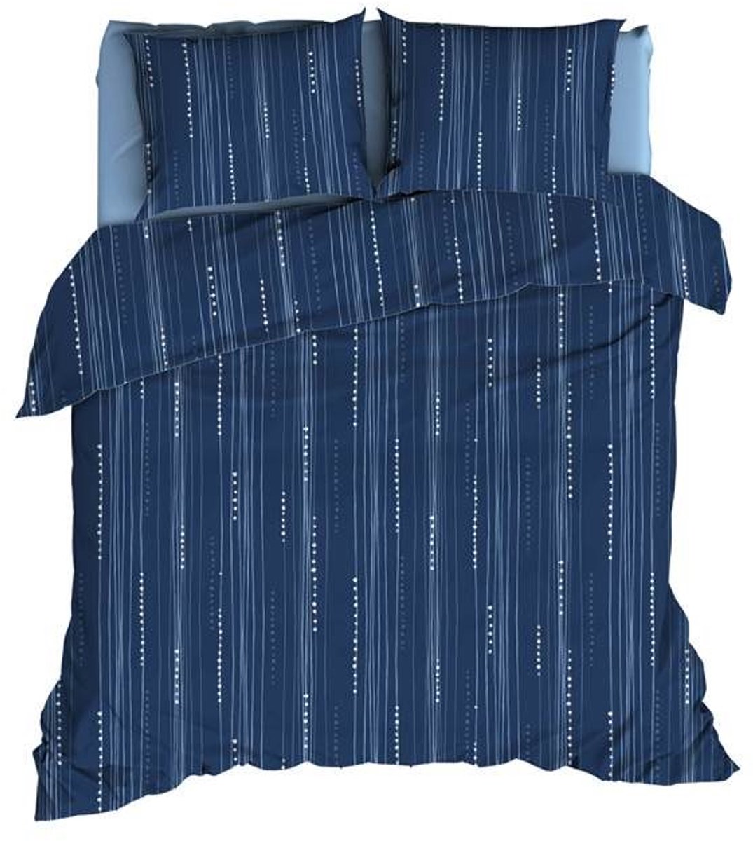 Romanette Bondi Dekbedovertrek - Lits-jumeaux - 240x200/220 cm - Denimblue