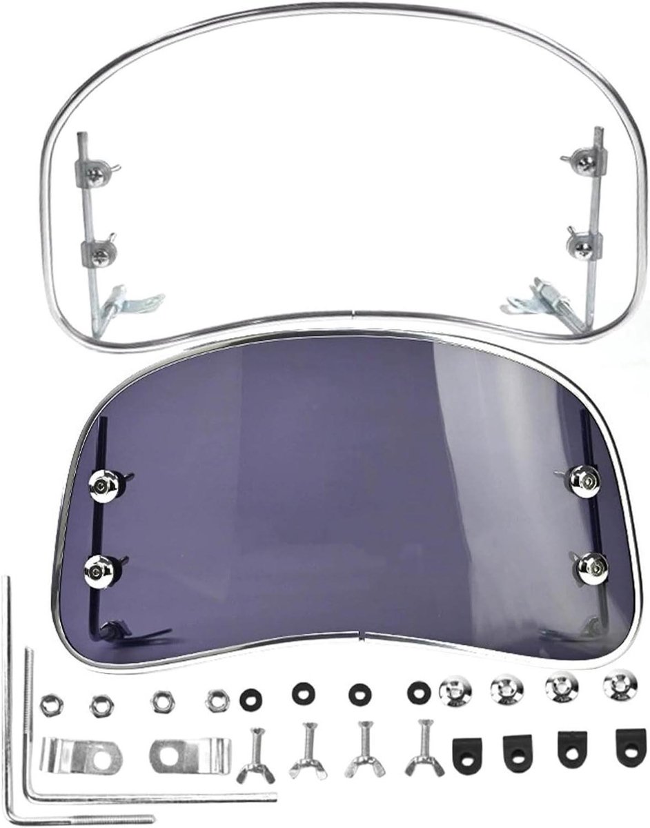 Scooter Voorruit - Motor Accessoire - Wind Bescherming - Universele Pasvorm - 40 x 23 cm - Transparant