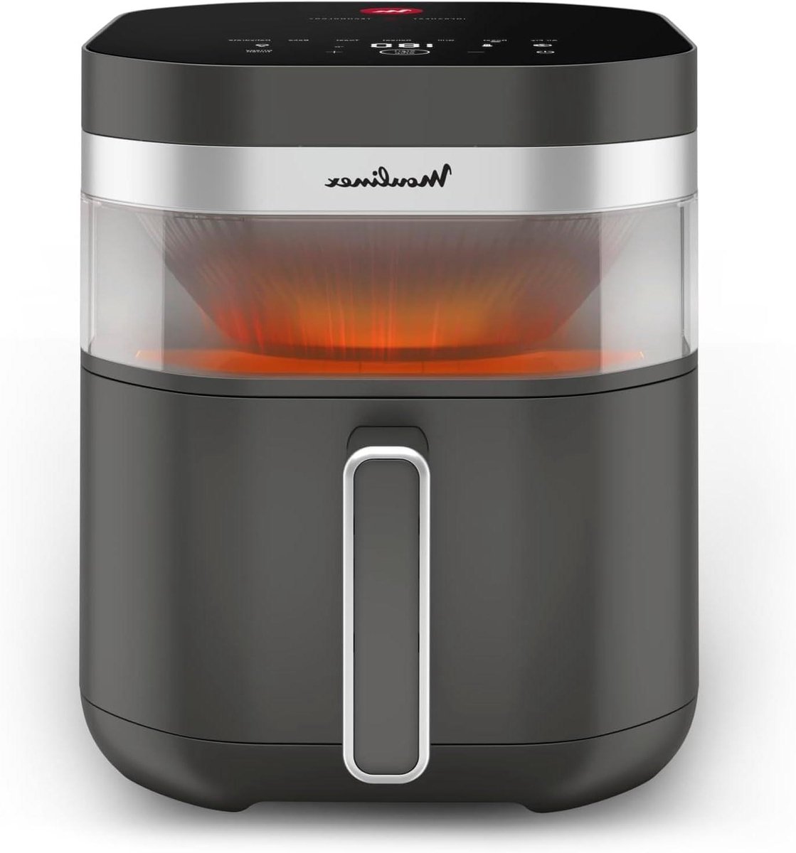 Airfryer met Infrarood - Grote Frituurpan - Gelijkmatig Koken - Dubbele Kookzone - 7 Liter Capaciteit - Grijs