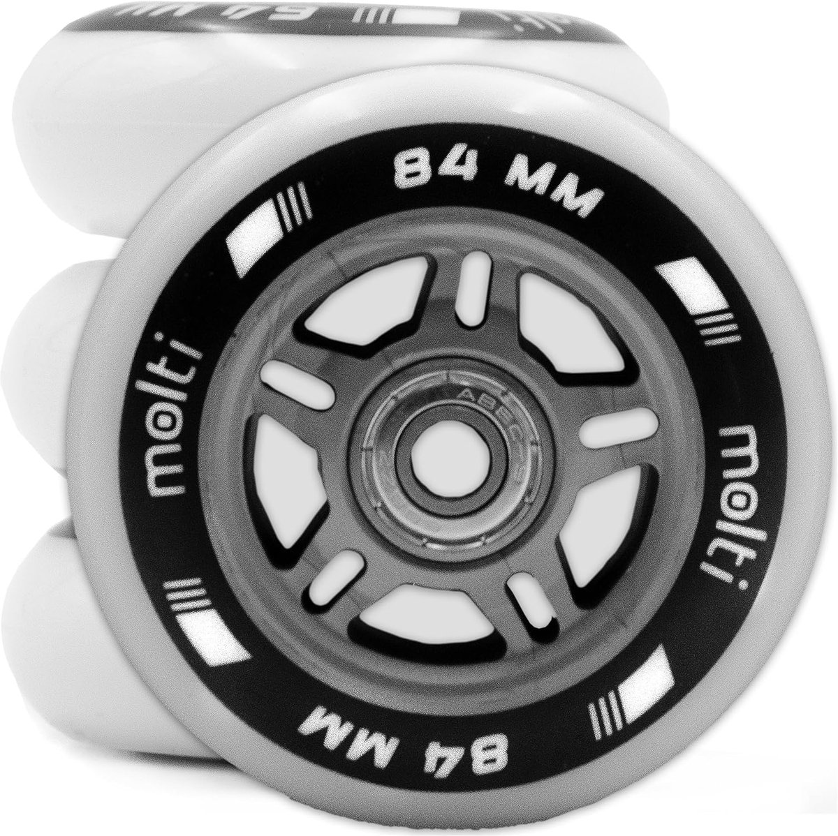 Skeelerwielen Set - Rollerblade Wielen - Vrijetijdsplezier - ABEC 9 Lagers - 84 mm - Wit