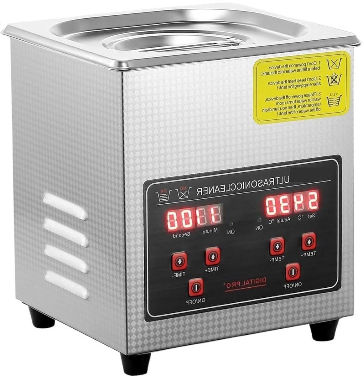 Ultrasoon Reiniger - Schoonmaak Apparaat - Delen Reinigen - Instelbare Temperatuur - 2L tot 30L - Zilver
