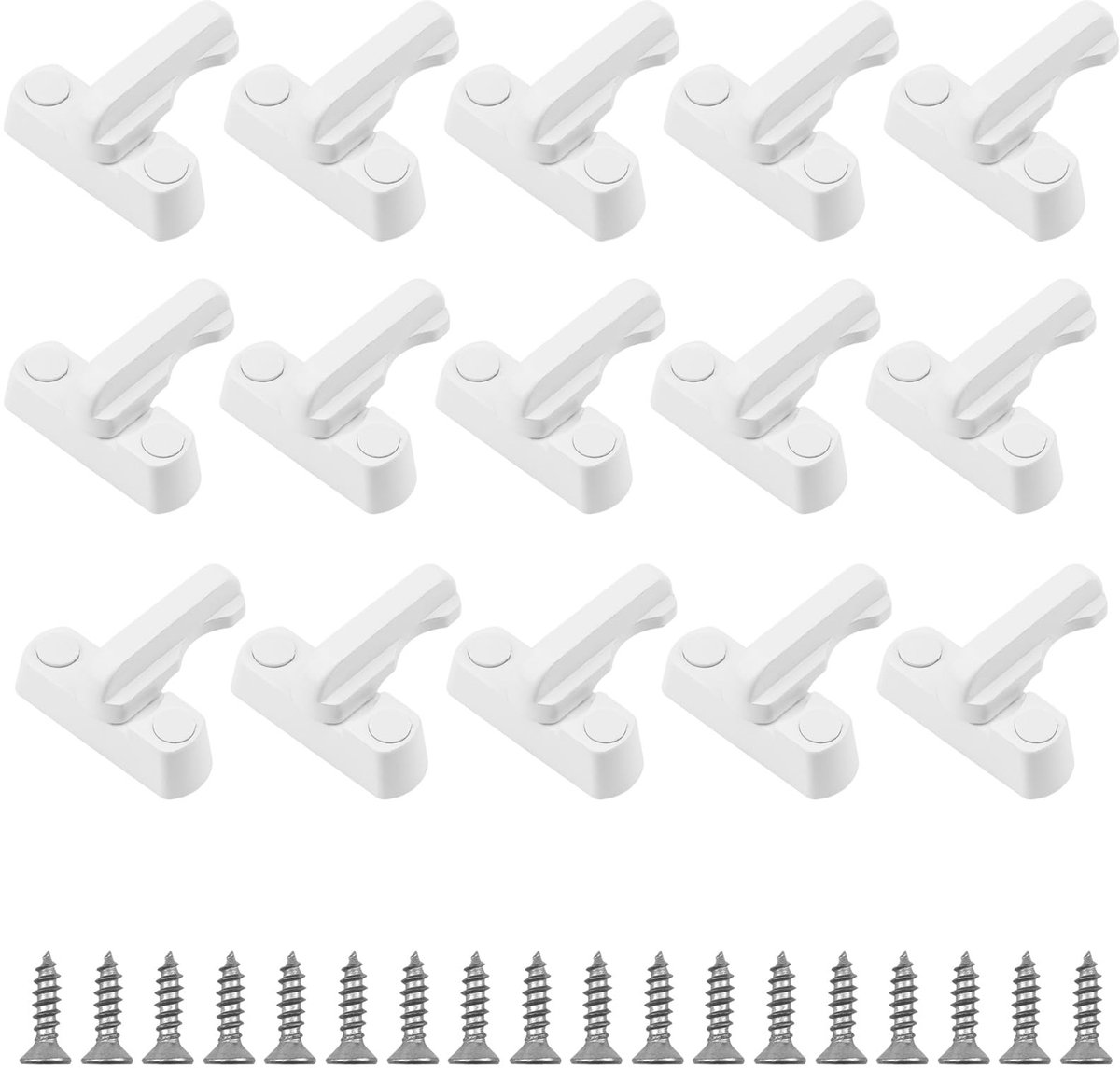 Dailygoody - Sjerp Jammer - Raambeveiliging - Witte Kleur - Flush Lock - Kosteneffectieve keuze voor PVC deuren en ramen