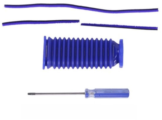 Dailygoody - Reserveslangbuis - Stofzuiger Slang - Zacht en Pluche - Blauw - Schroevendraaier - Reserveonderdeel voor Dyson V7 V8 V10 V11