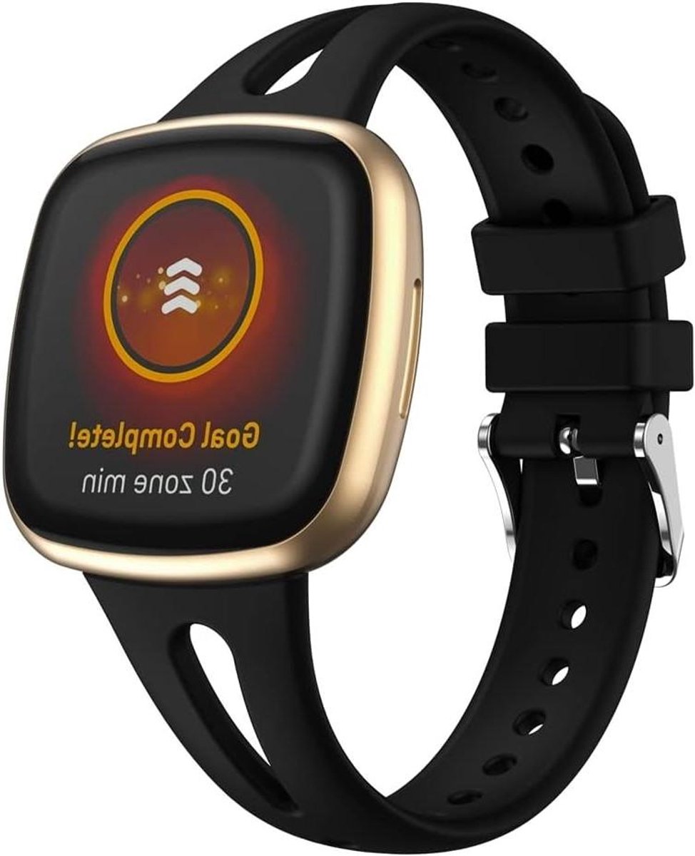 Sportbandje - Fitbit bandje - Dagelijks dragen - Druppel design - Small - Zwart